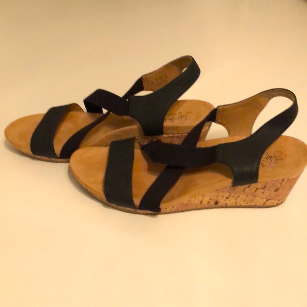 Life Stride Soft System Black Sandals - Size 9